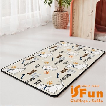 【iSFun】狗狗派對*防滑防水吸水珪藻土桌墊寵物餐墊40x60cm/中號米色