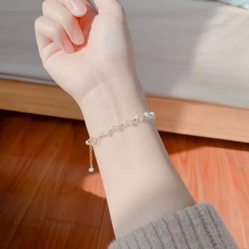 【A&R】輕奢華典雅天然珍珠14K金手鍊附精美禮盒