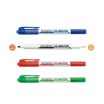 寒暑假必備 熱銷推薦 滿額再折【史代新文具】雄獅SIMBALION CD30 1.0mm+0.5mm 雙頭光碟萬用筆/光碟筆 (1盒12支)