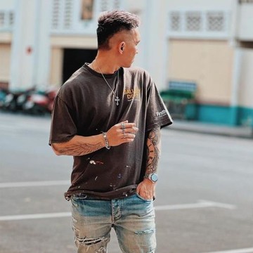 GALLERY DEPT美式高街復古潑漆涂鴉效果潑墨寬松短袖T恤男潮牌