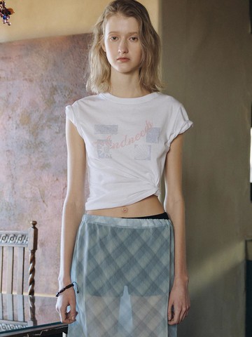 Shell Crop Tee (WHITE)