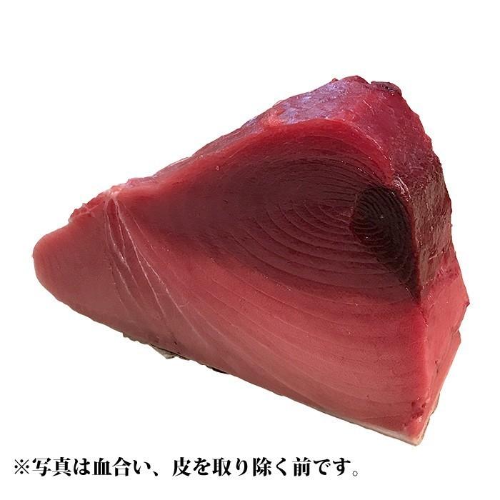 生・本マグロ　中トロ・赤身ブロック　約1kg　国産・養殖 （血合い・皮あり） 背側