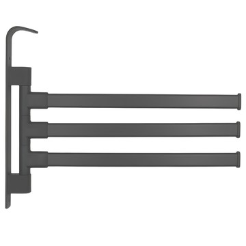 太空鋁旋轉3杆毛巾架  黑色  1個