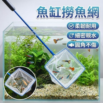 【台灣出貨】魚缸撈魚網｜方形撈網圓角設計｜耐用魚蝦撈網｜水族撈網工具｜4吋5吋魚缸撈取網