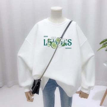 大碼胖mm衛衣女春秋寬松韓版薄款hiphop潮牌無帽外套遮肚長袖上衣