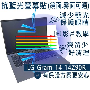 【Ezstick】LG Gram 14Z90R 防藍光螢幕貼｜鏡面/霧面可選｜筆電螢幕保護貼