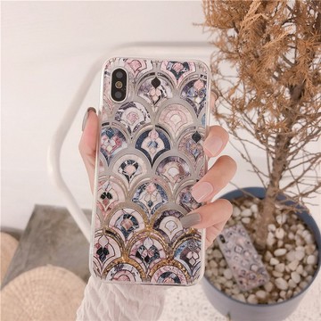 VIVILIAN蘋果IPHONE手機殼專用-日系創意流沙美人魚鱗手機保護殼