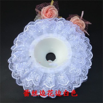 手捧花托底座花托用品花托帽韓式半球。花束裝飾飾品結婚蕾絲固定1入