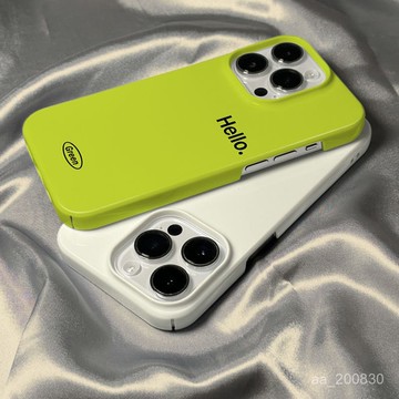 ✨限時下殺✨菲林硬殻適用蘋果15promax手機保護殻新款iPhone16簡約hello英文