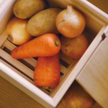 日本桐木野菜保存箱L