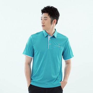 遊遍天下 男款格紋領抗UV吸濕排汗短袖POLO衫GS1017