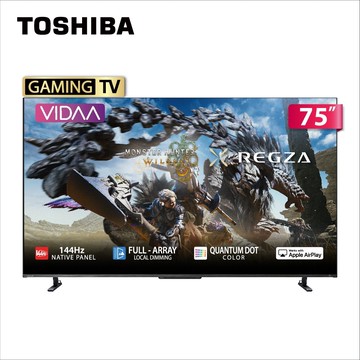 【TOSHIBA 東芝】75型 QLED REGZA 4K智慧顯示器75Z670NT