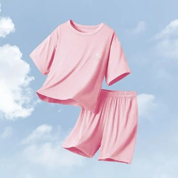 巨舒適！兒童睡衣新款女童夏季短袖男童薄款家居服中大童空調服 女童家居服 韓版睡衣 中小童夏天套裝 睡衣兩件套