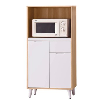 文創集 瑪維2尺二門拉盤單抽低餐櫃/電器櫃-60x40x120cm免組