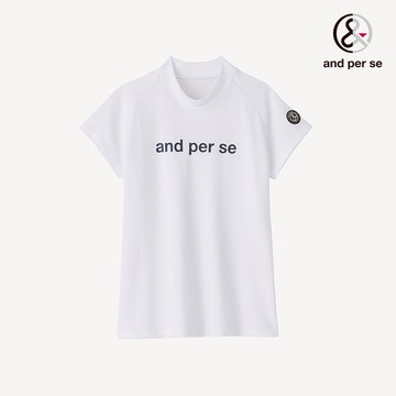 【and per se】女款白色吸濕快乾UV防護透氣機能立體剪裁立領衫 DLT207V7