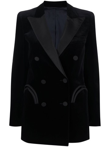 Blazé Milano - double breasted blazer - women - Silk/Cotton/Viscose - 2 - Black