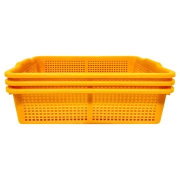 百貨King 500公文林 收納籃 PP材質 3個  45 x 34 x 12cm  黃色