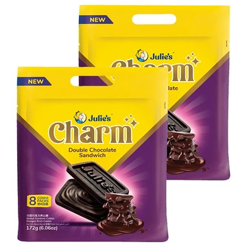 Julie's 茱蒂絲 巧贊雙重巧克力夾心餅乾 便利包裝  172g  2包