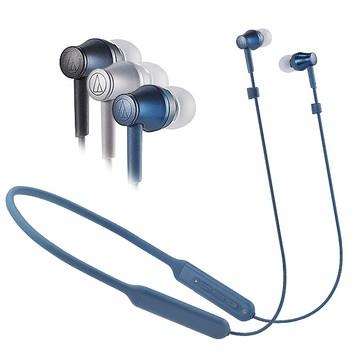 audio-technica 買就送記憶海綿耳塞乙對 ATH-CKR500BT掛頸式藍牙無線入耳式耳機 密閉型設計 (共三色)