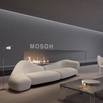 優樂悅~意式Baxtier客廳現代布藝絲絨云朵軟包沙發異形極簡藝術