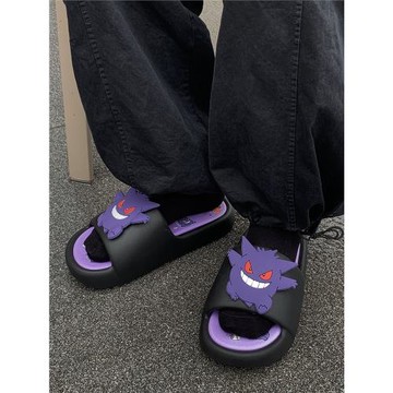 細細條 正版寶可夢耿鬼拖鞋男女潮酷網紅外穿防滑eva情侶涼拖鞋夏