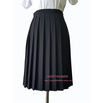 學院風高腰半身裙 水手服不良jk制服校服百褶裙 時尚純色中長裙子