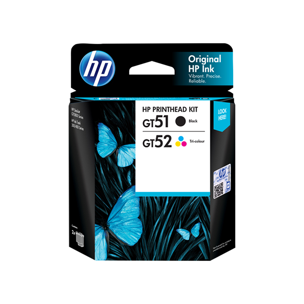 HP GT51/GT52 黑色/三色列印頭更換套件2入組(3JB06AA)