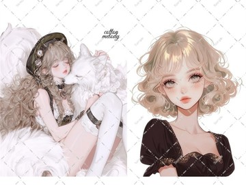 original sticker no.6331 人物貼紙 原創貼紙 人物貼紙 女孩貼紙 原創人物貼紙