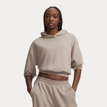 【UNDER ARMOUR】女 Meridian Lounge 長袖帽T  6004004-203