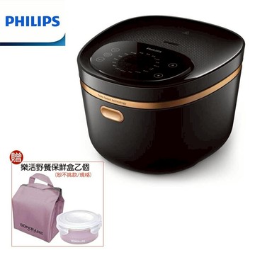 【PHILIPS  飛利浦】 醒香智選IH大火力8人份電子鍋 贈樂活野餐保鮮盒 HD4539/50