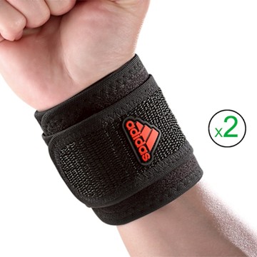 adidas 高機能加強型運動護腕 2入(MB0222 護腕 運動護腕 護手腕)