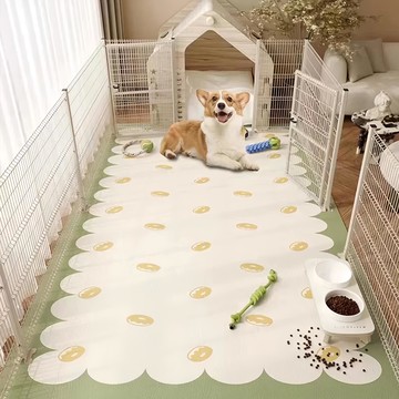 Arbor Home 復古花紋PVC抹淨地墊  120 x 60cm  甜甜圈  1個
