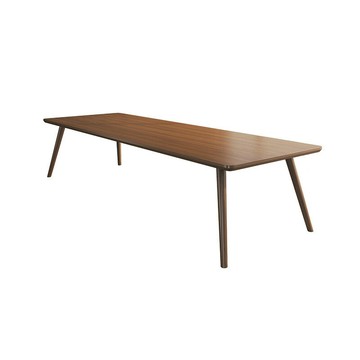 現代簡約風實木多人辦公桌商用會議洽談桌團隊接待培訓桌長條書桌[DD030109]