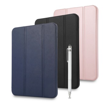 iPad Air 保護殼/套 【LA122簡約三折款】iPad Air 11吋 2024 平板保護皮套(內置筆槽)(附精細觸控筆)
