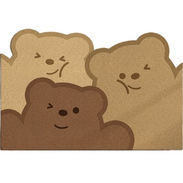玄關墊/門墊/刮泥墊 【匠心】卡通異形小熊門墊 絲圈入戶門地墊 除塵腳墊 大門口進門墊 可裁剪 玄關地毯 120×160cm