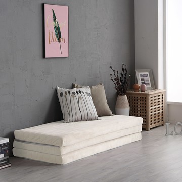 三折式舒適床墊  單人加大  120mm  象牙白