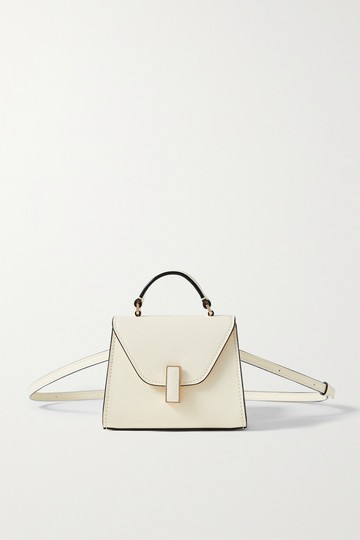 Valextra - Iside Convertible Textured-leather Belt Bag - Cream - one size