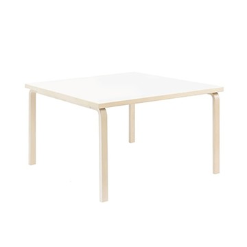 Aalto Table 84 方形桌（白色桌面、120 x 120 公分）