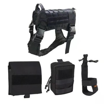 【HT】尼龍1000D快拆狗背心戰術狗衣套裝戶外作戰背心防水狗胸背