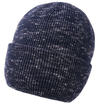 毛帽羊毛針織帽-簡約提花捲邊保暖男帽子2色73wj27【獨家進口】【米蘭精品】