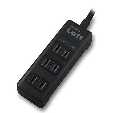 【EC】 居家工業風 2P 3插安全延長線 黑色 LL-700-6