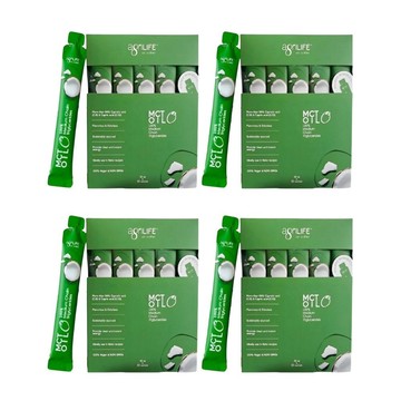 其他油品 AgriLIFE 純素 中鏈三酸甘油脂 MCT油隨身包 防彈咖啡 MCT oil C8:C10 300ml*4盒