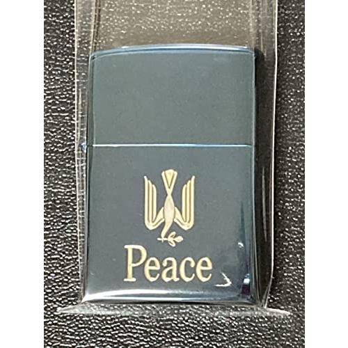 ZIPPO ピ ース Peace 1999年製 ヴィンテージ ブルーチタン 限定品 ゴールド 刻印