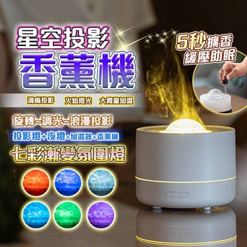 保固一年【2025新款 星空投影加濕器】星空投影燈 加濕器 香薰機 七彩氛圍燈 大霧量加濕器 投影加濕器 大容量加濕器