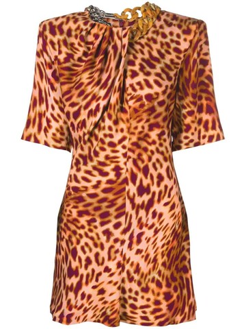 Stella McCartney Leopard-Print Mini Dress Feminine