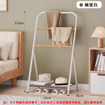 宿舍小型臨時衣服收納置物晾衣架床頭挂衣架 衣帽架 落地臥室衣架