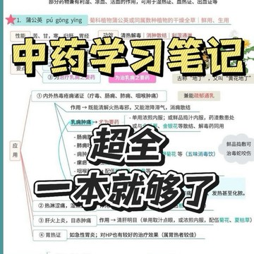 （台灣出貨 🚚 免運）中藥學習筆記 中醫中藥學霸學習總結筆記（happy)A4高清彩色筆記本