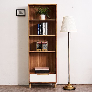 時尚屋 肯詩特烤白雙色2尺下抽書櫥  寬60.7x深32.6x高182cm