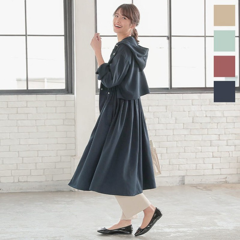 神戸レタス フーディ マウンパデザイントレンチコート K913 レディース アウター コート フレア トレンチ ゆったり 大人 ベージュ フリー レディース 通販 Lineポイント最大3 0 Get Lineショッピング