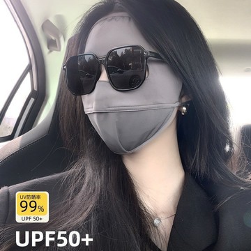 熱賣爆款冰絲防曬麵罩女夏薄款防紫外綫全臉護眼角口罩涼感透氣開車臉基尼0701 V1QR